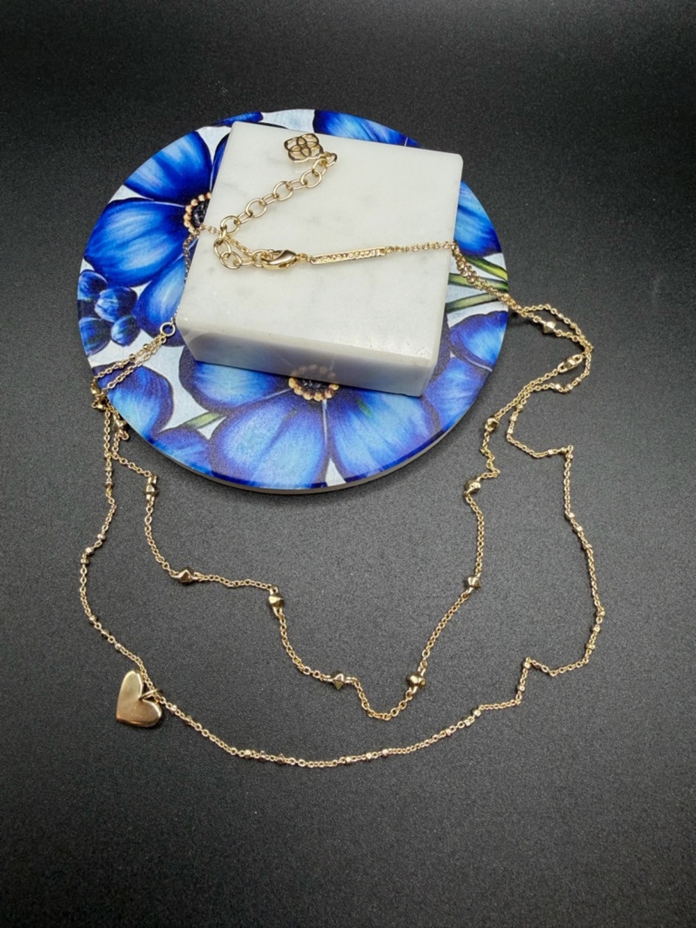 Kendra Scott Ari Heart Multi Strand Necklace gold tone #E441